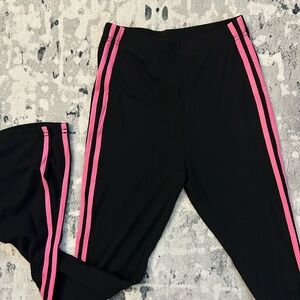 Hot Pink Pin-Stripe Flare Pants